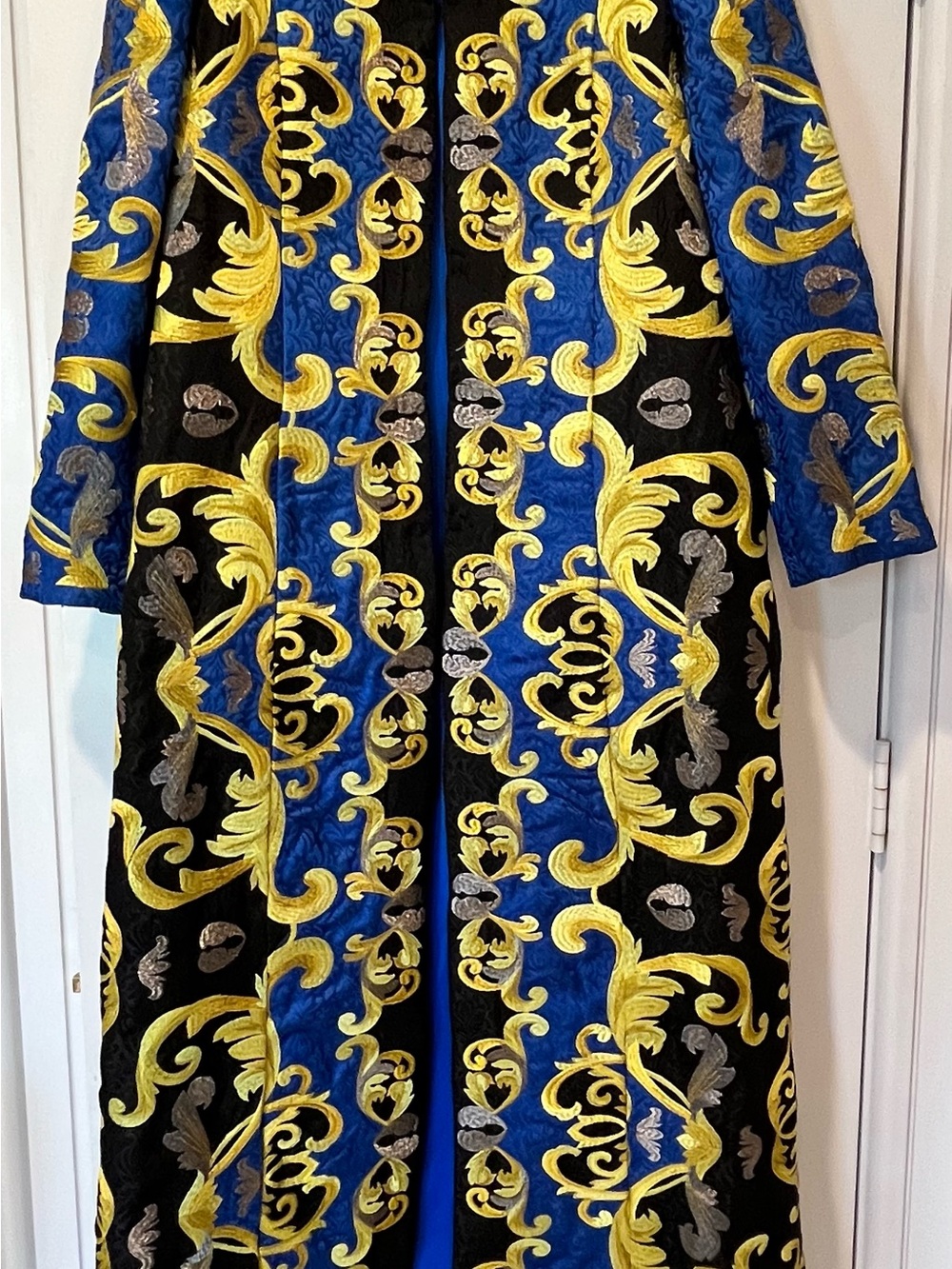 Alice + Olivia STUNNING Black Sapphire Thomas Coat Embroidered XL